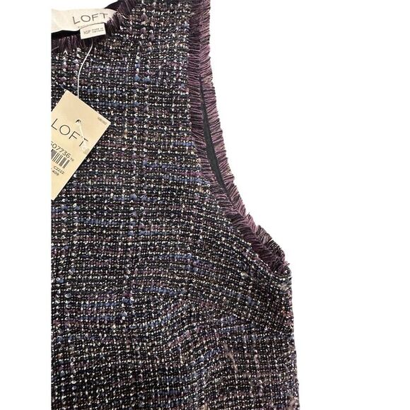 LOFT Women's Tweed Flippy Dress XSP Multicolor Sleeveless‎ Casual - Picture 5 of 5